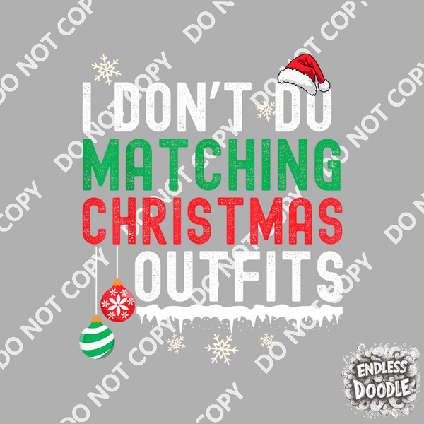 Christmas DTF Transfer - Christmas Family Outfit - Do it Yourself Iron On or Heat Press Hot Cold Peel T Shirt Any Material Full Colour